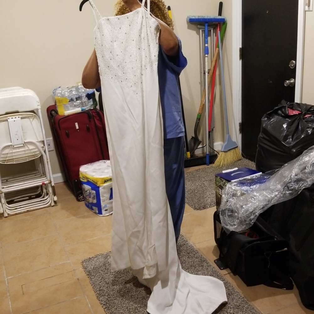 White bridal gown